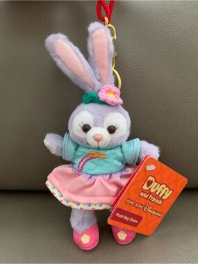 BNWT Hong Kong Disneyland 2026 CNY Duffy Friends Plush Bag Keychain - StellaLou
